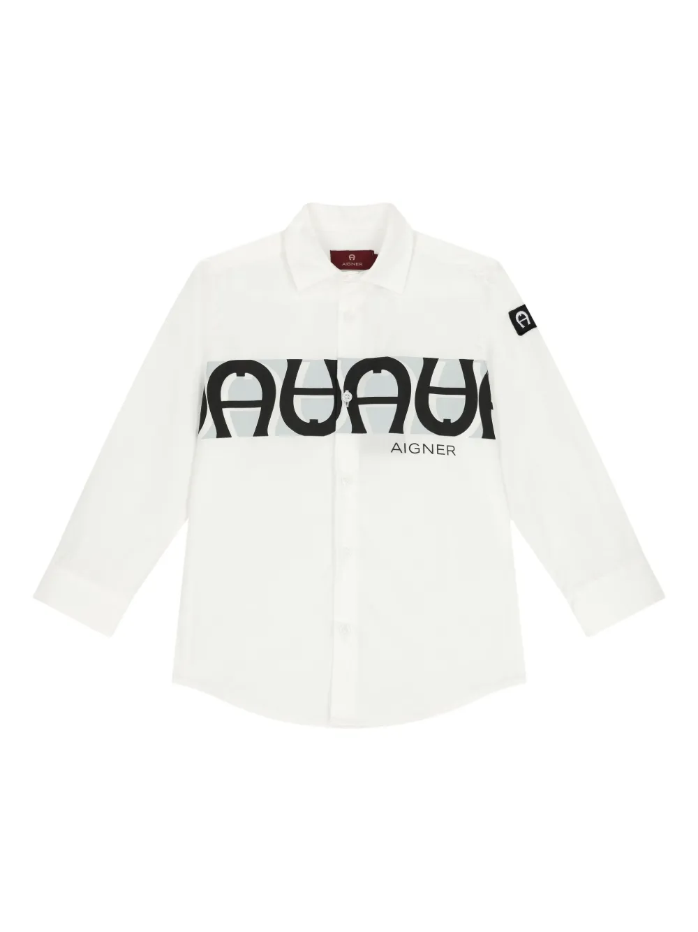 Aigner Kids Shirt met tekst Wit