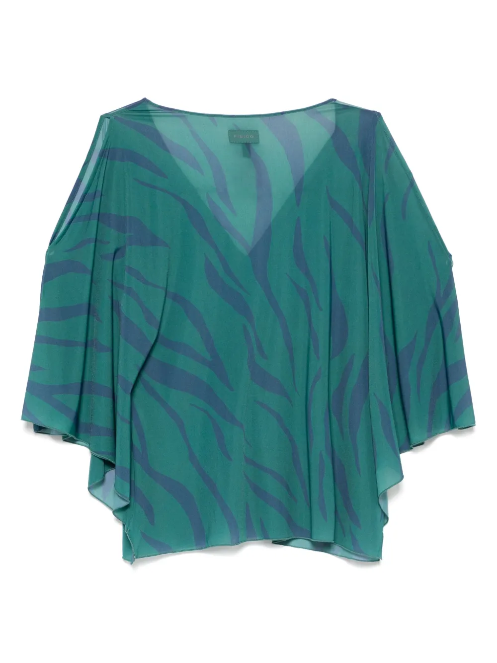 Fisico Cristina Ferrari Printed Tunic In Green