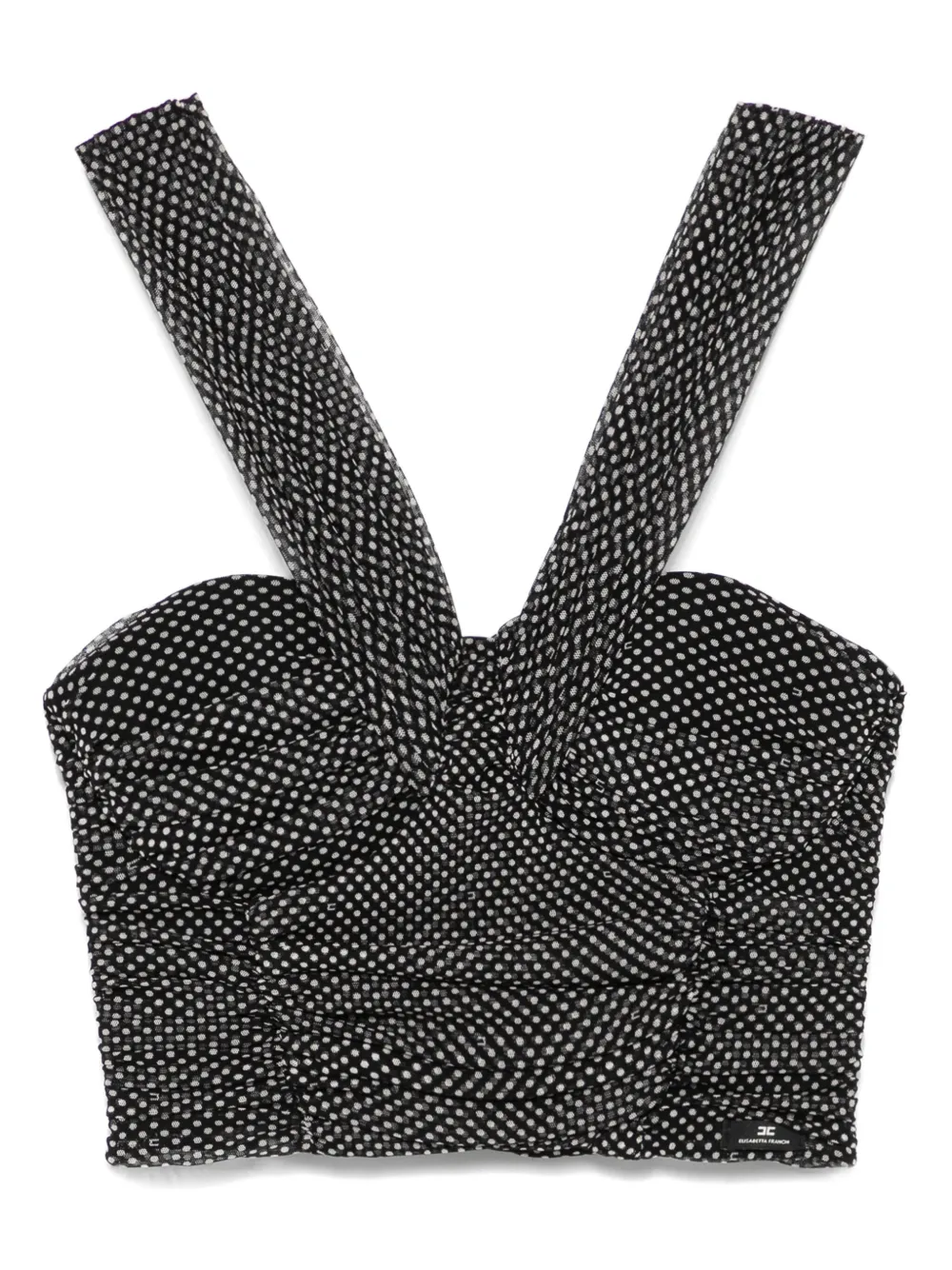 Elisabetta Franchi Tanktop met stippen Zwart
