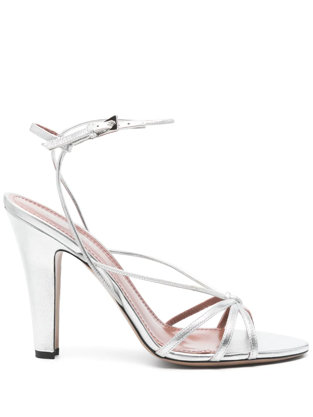 Paris Texas 110mm leather sandals Silver