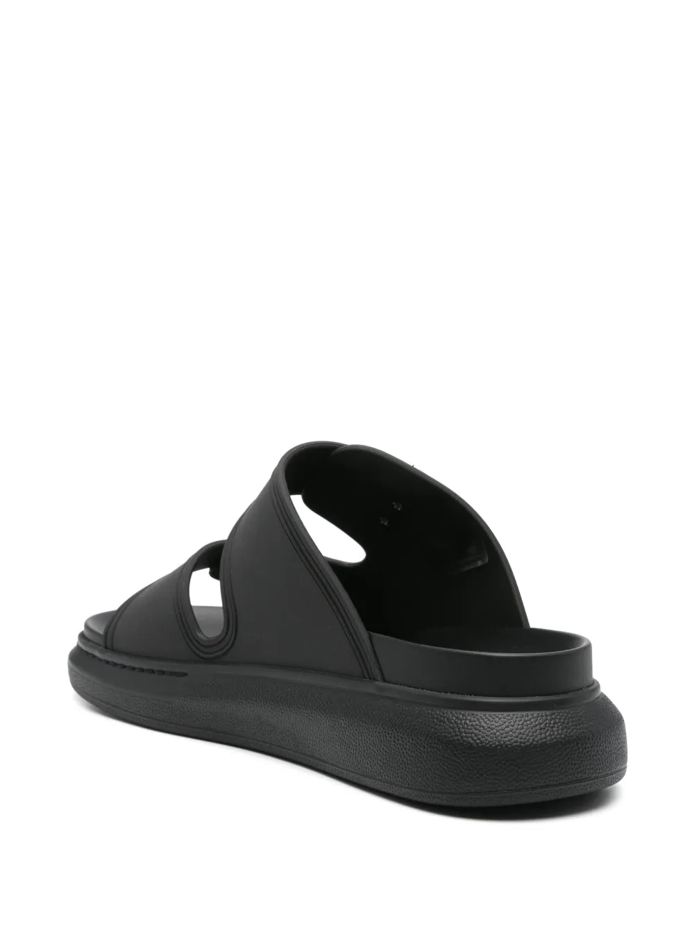Alexander McQueen logo-engraved sandals Black