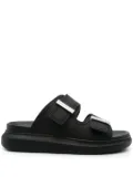 Alexander McQueen logo-engraved sandals - Black