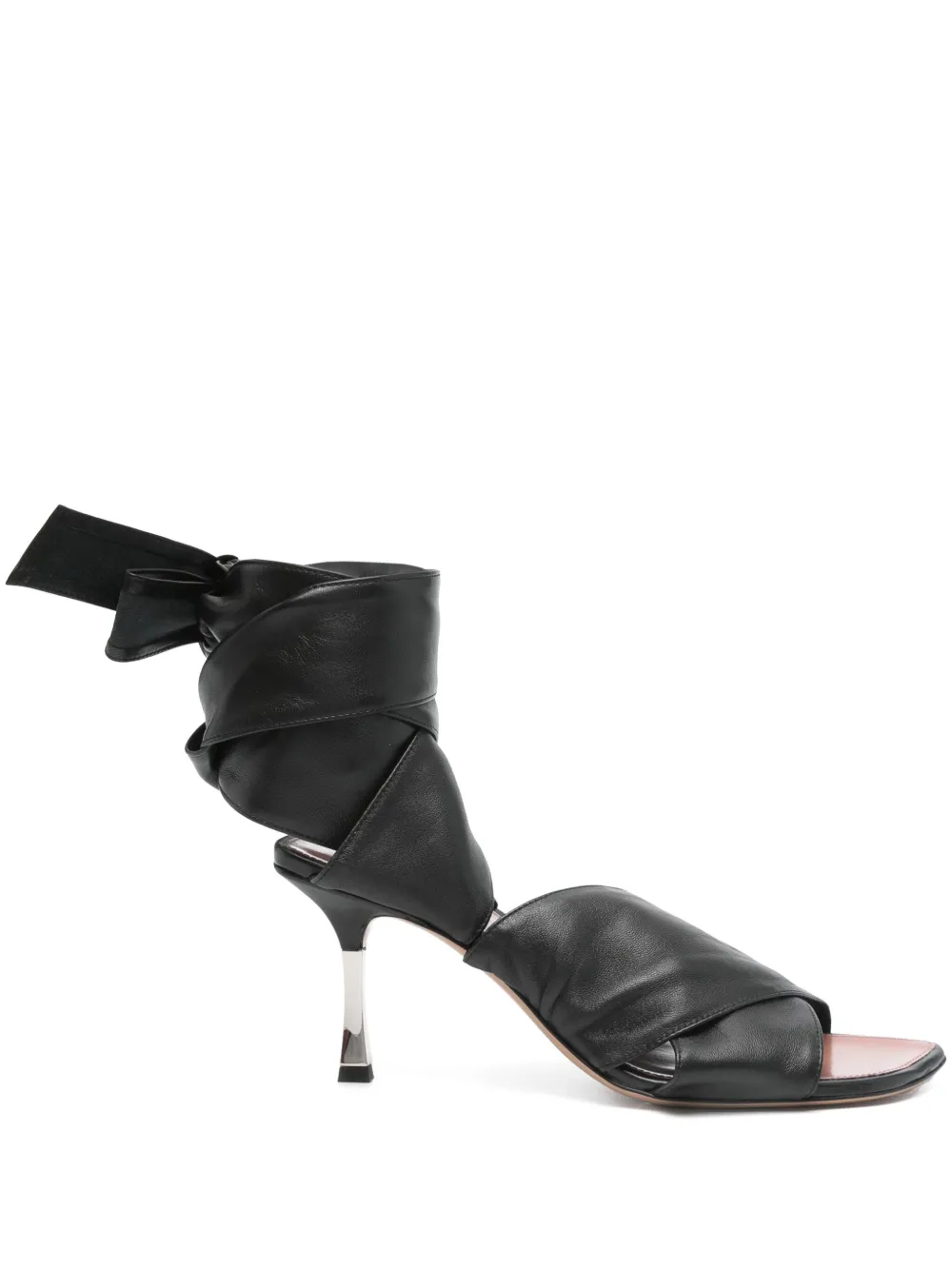 Paris Texas 70mm leather sandals Black