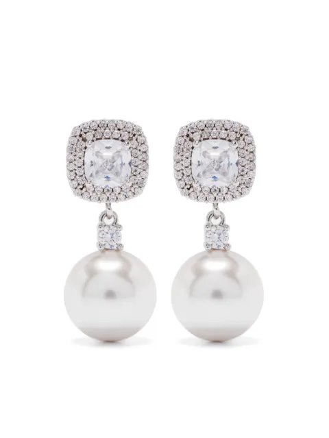Self-Portrait pearl-detailing earrings 