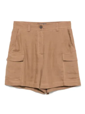 パンツ LORENA ANTONIAZZI Women Shorts  Burmudas P2550PA70A 3347 30 VISCOSE, LINEN AND COTTON SHORT PANTS