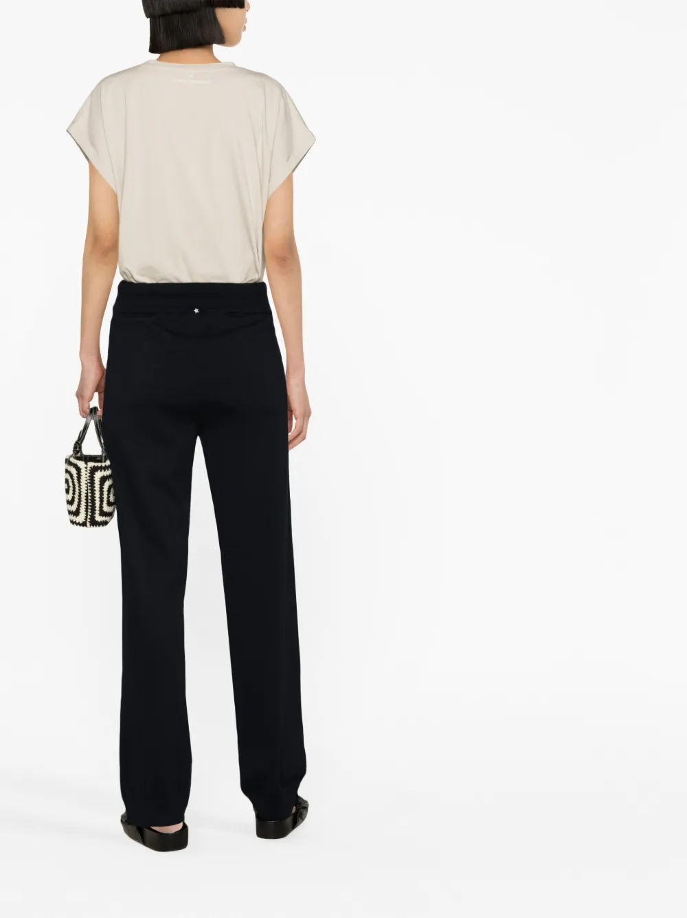 Lorena Antoniazzi T-shirt met sterpatch Beige
