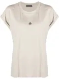 Lorena Antoniazzi star-patch T-shirt - Neutrals