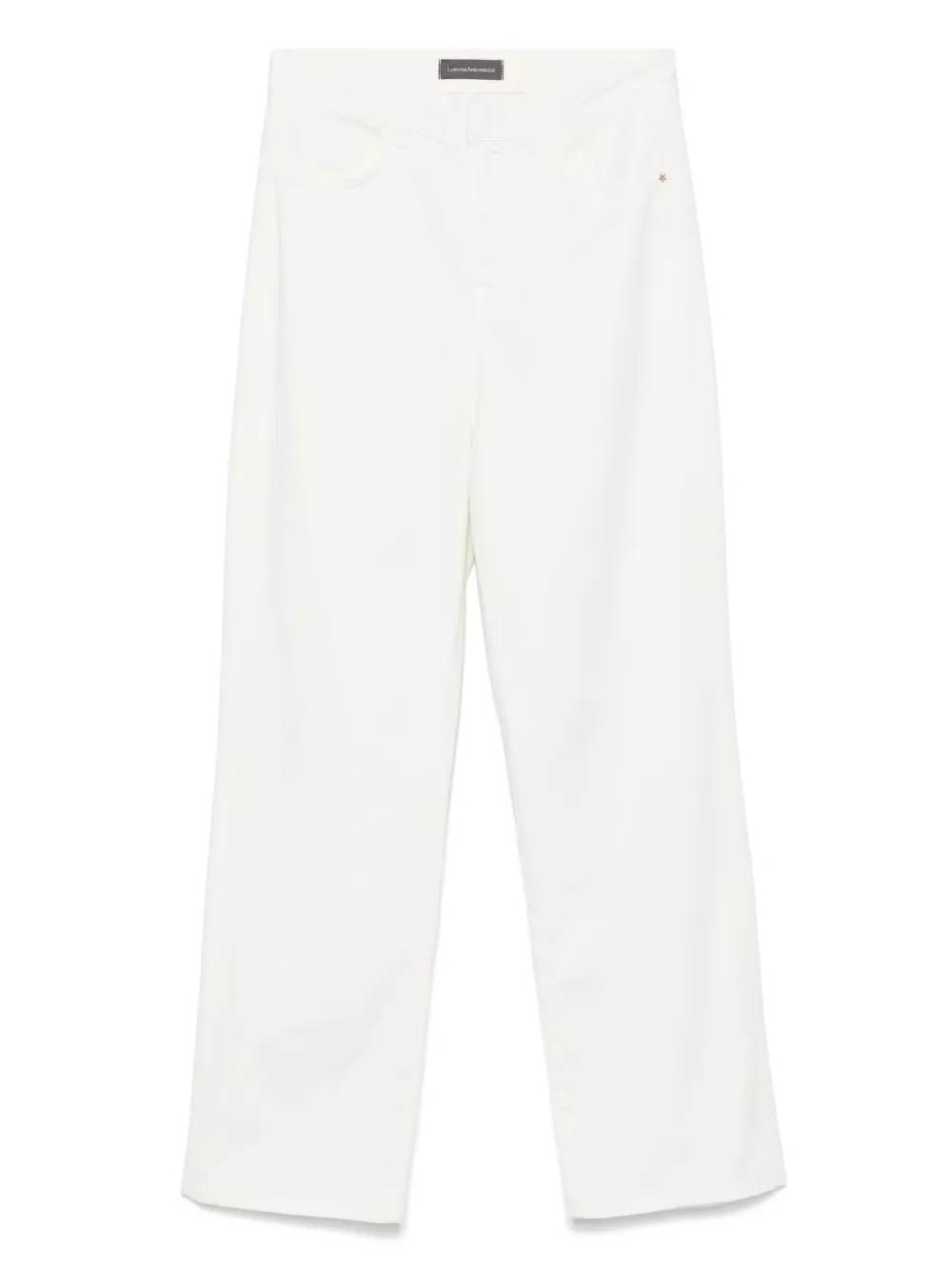 Lorena Antoniazzi logo-patch trousers | White | Image 1