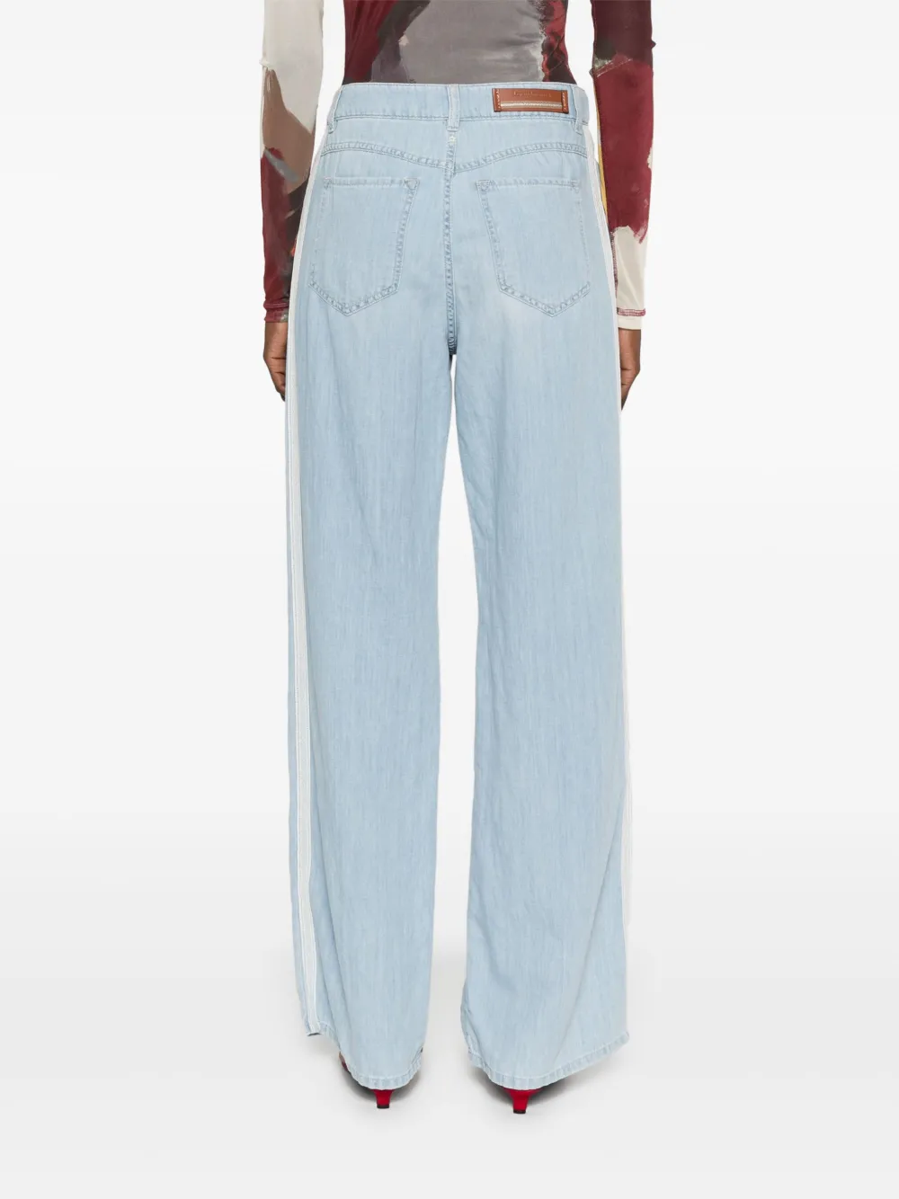 Lorena Antoniazzi Jeans met logopatch Blauw