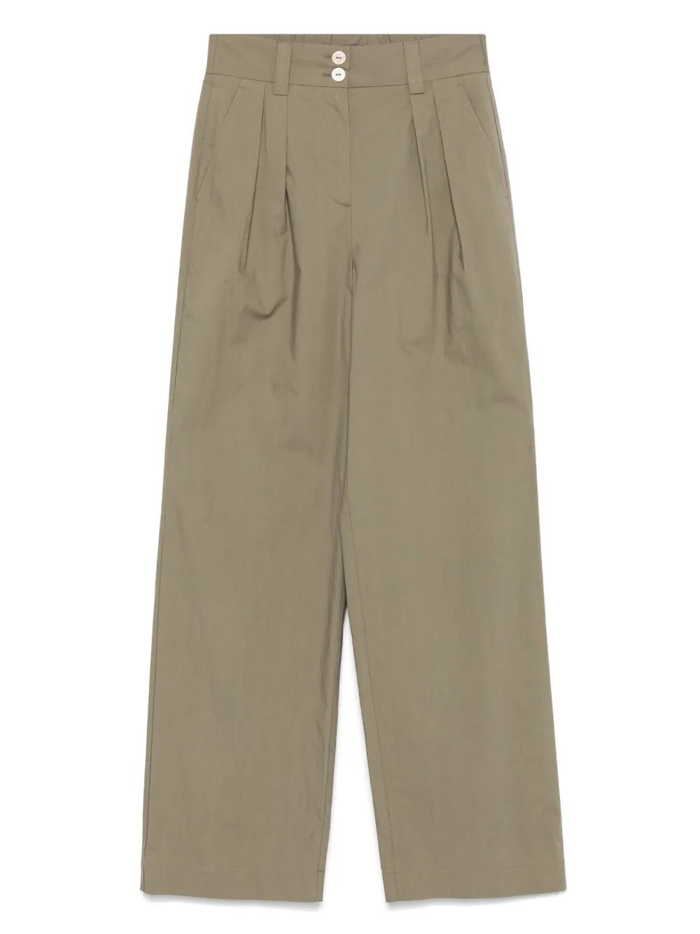 Lorena Antoniazzi Broek met geplooid detail Groen