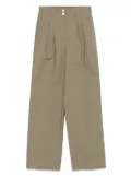 Lorena Antoniazzi pleat-detail trousers - Green