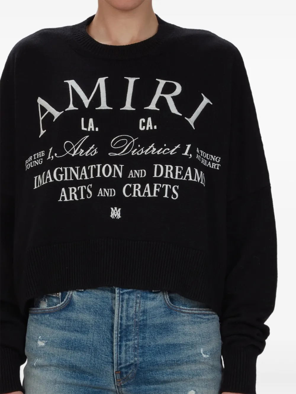 AMIRI Sweater met print Zwart