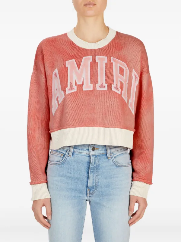 Amiri Logo-appliqué Sweater in Red