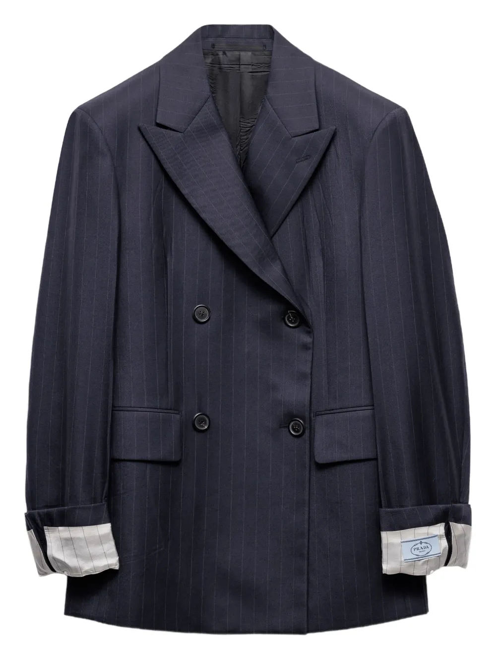 Prada Blazer met krijtstreep Blauw