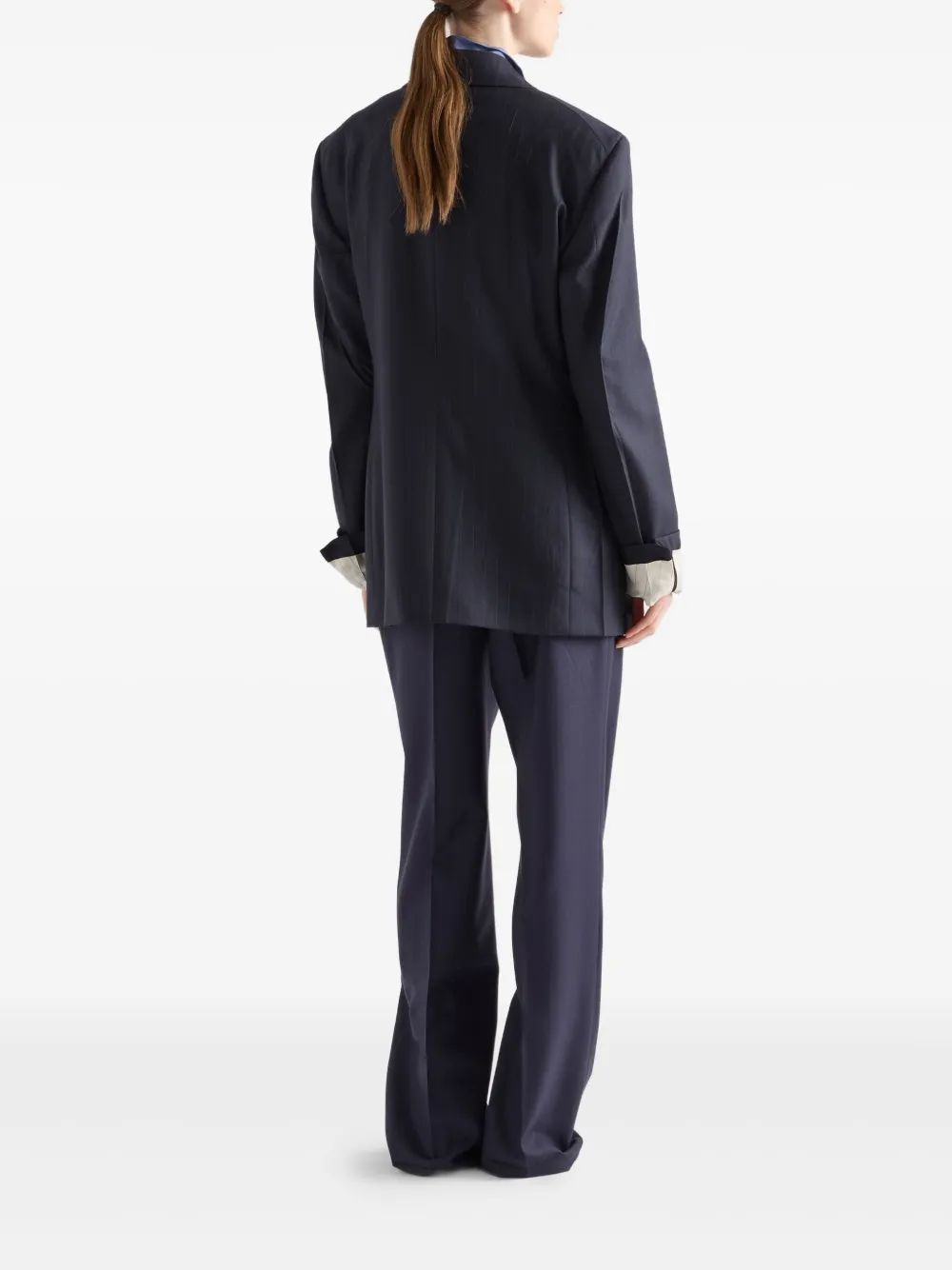 Prada Blazer met krijtstreep Blauw