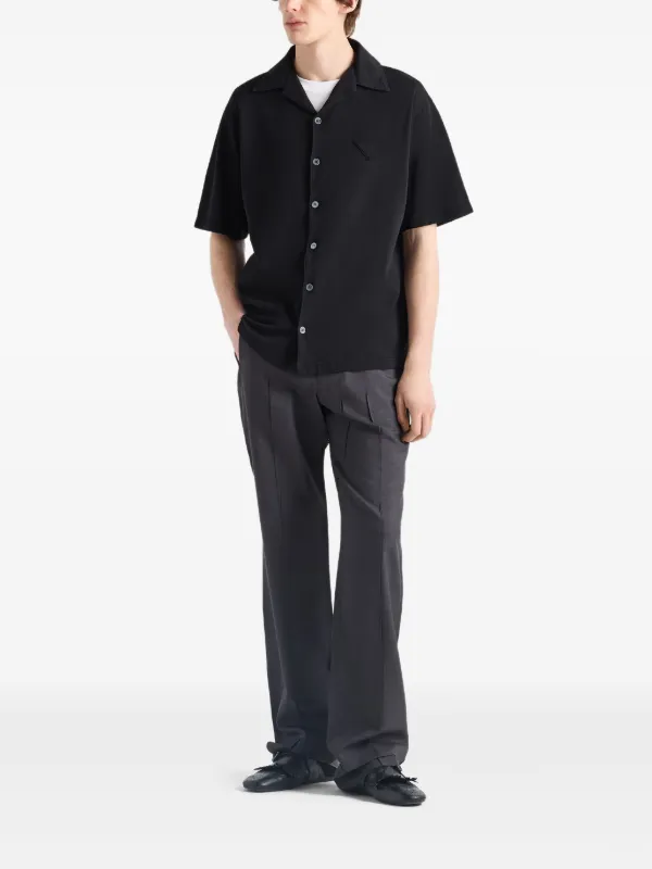Prada Cotton Shirt | Black | FARFETCH