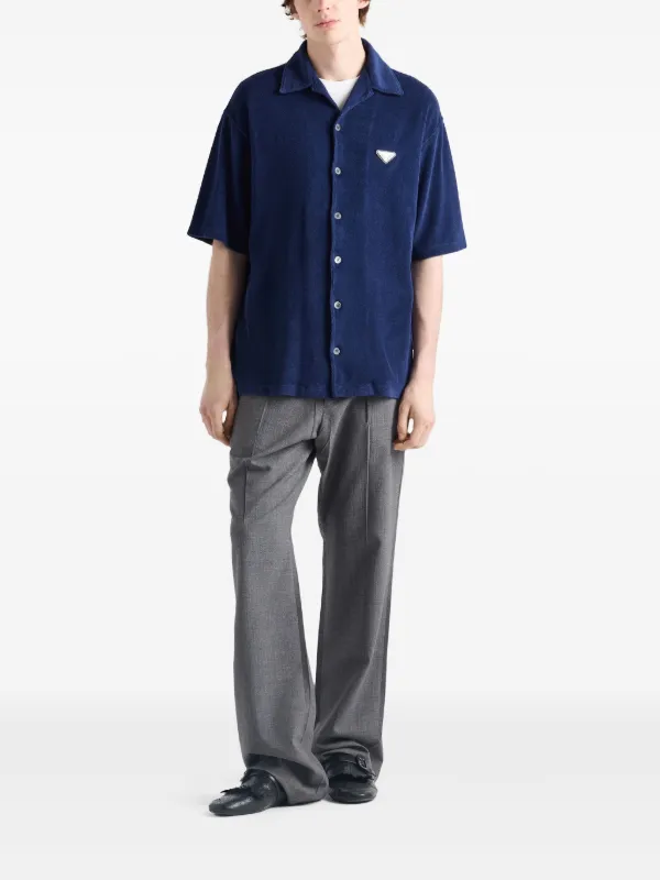 Prada Cotton Shirt | Blue | FARFETCH