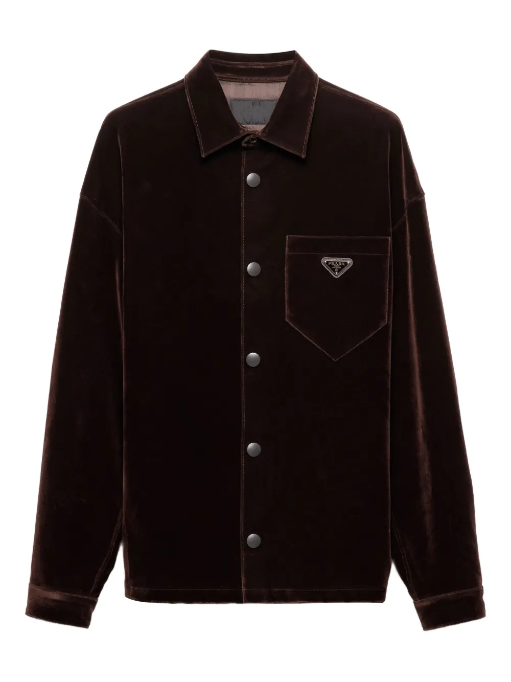 Prada Katoenen shirtjack Bruin