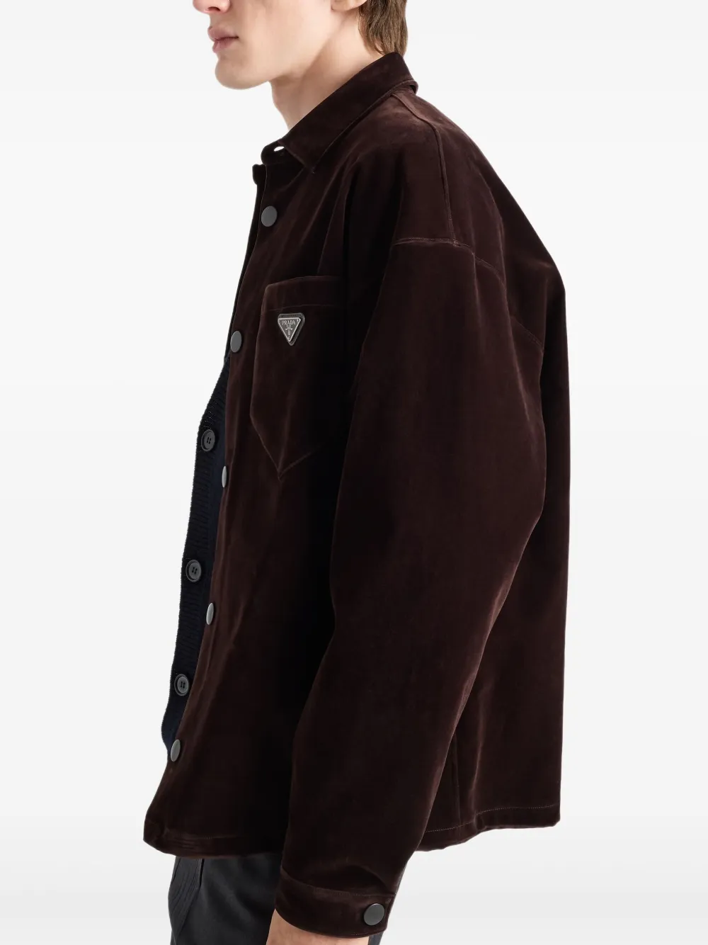 Prada Katoenen shirtjack Bruin