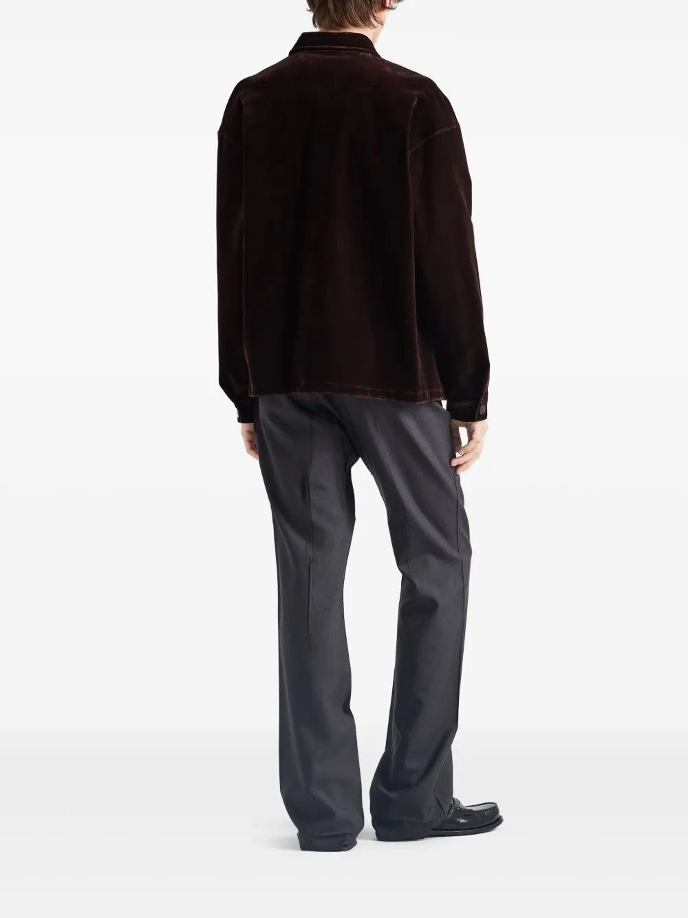 Prada Katoenen shirtjack Bruin