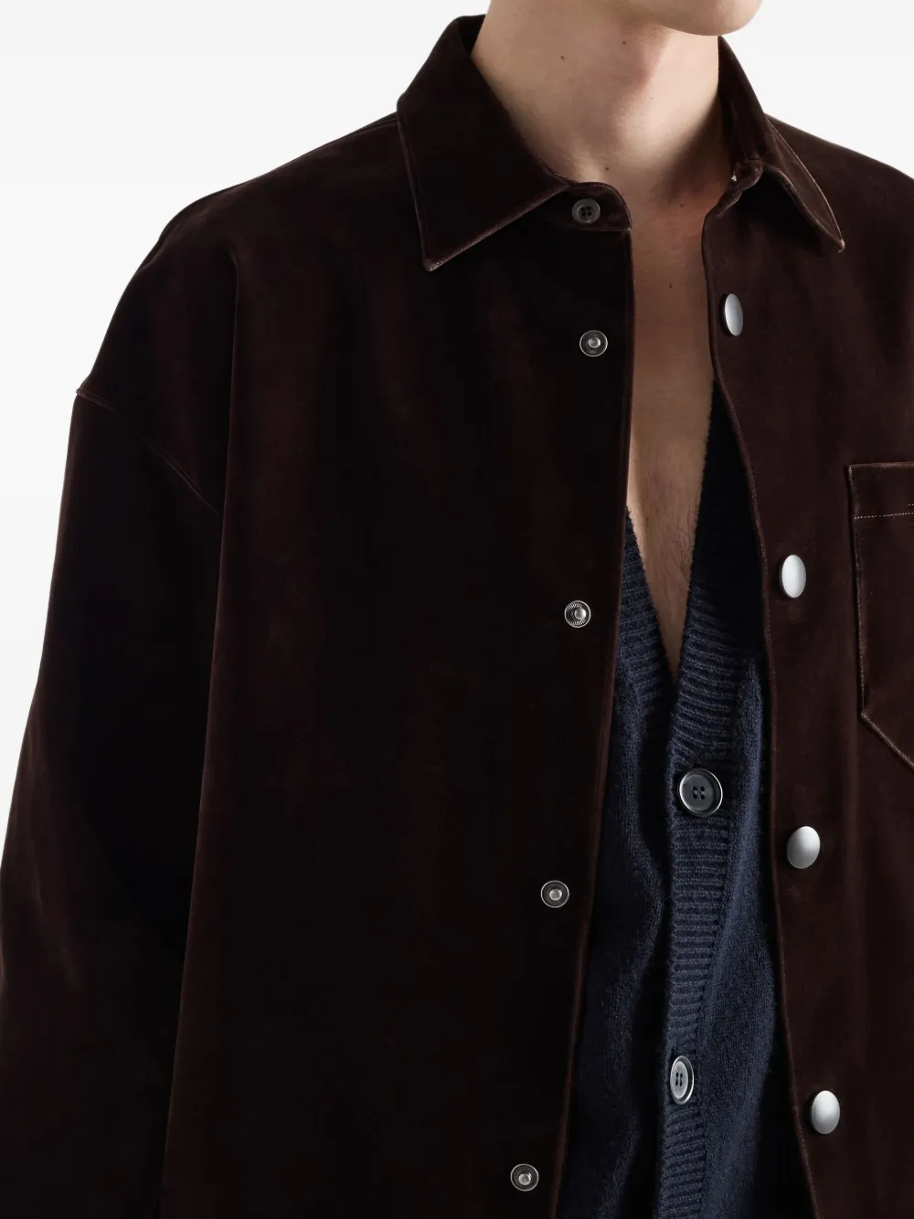 Prada Katoenen shirtjack Bruin