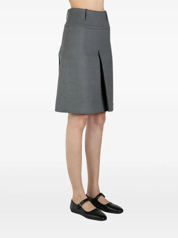 スカート fax copy express skirt Fax Copy Express Pleated Skirt | Grey | FARFETCH