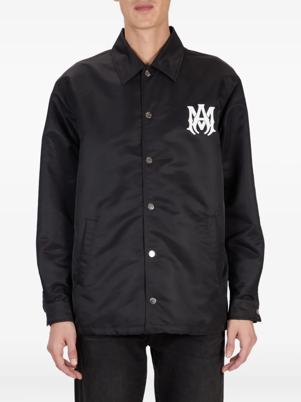 AMIRI logo buttoned jacket | Black | Image 1