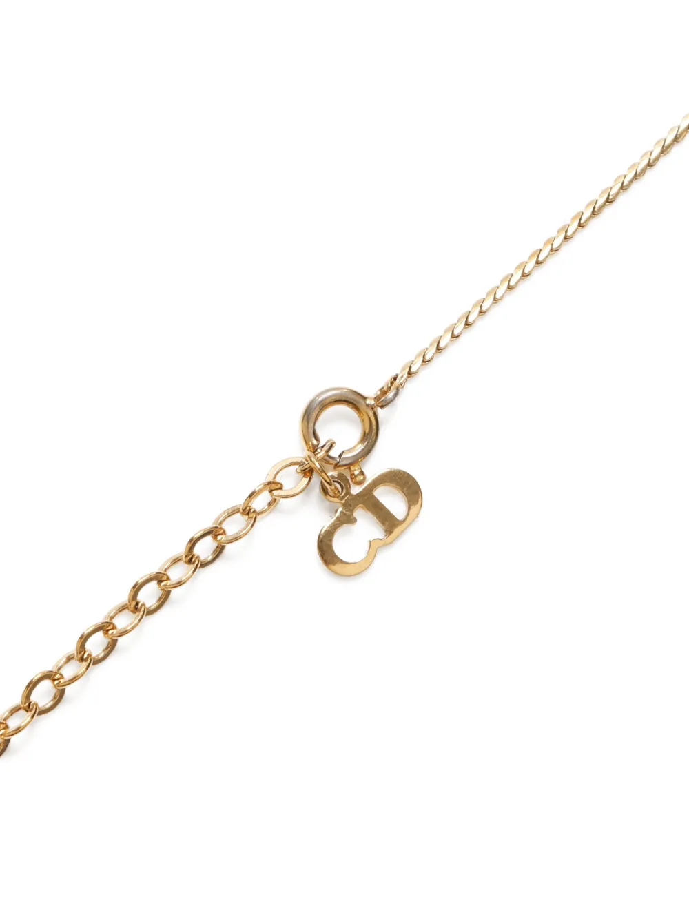 Pre-owned Dior 1990-2015 Cd Logo Pendant Necklace In Gold