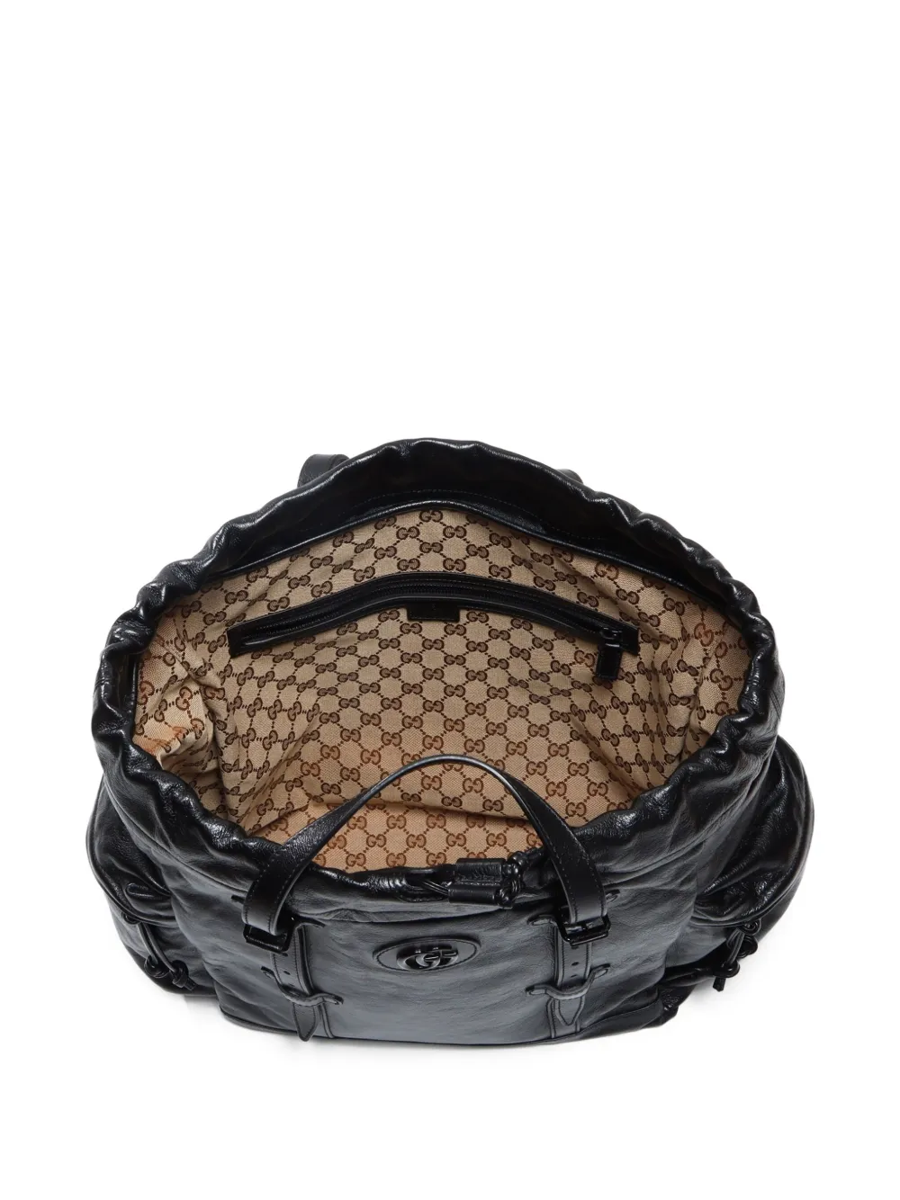 Pre-owned Gucci 2020 Gg Logo Tote Bag In Black