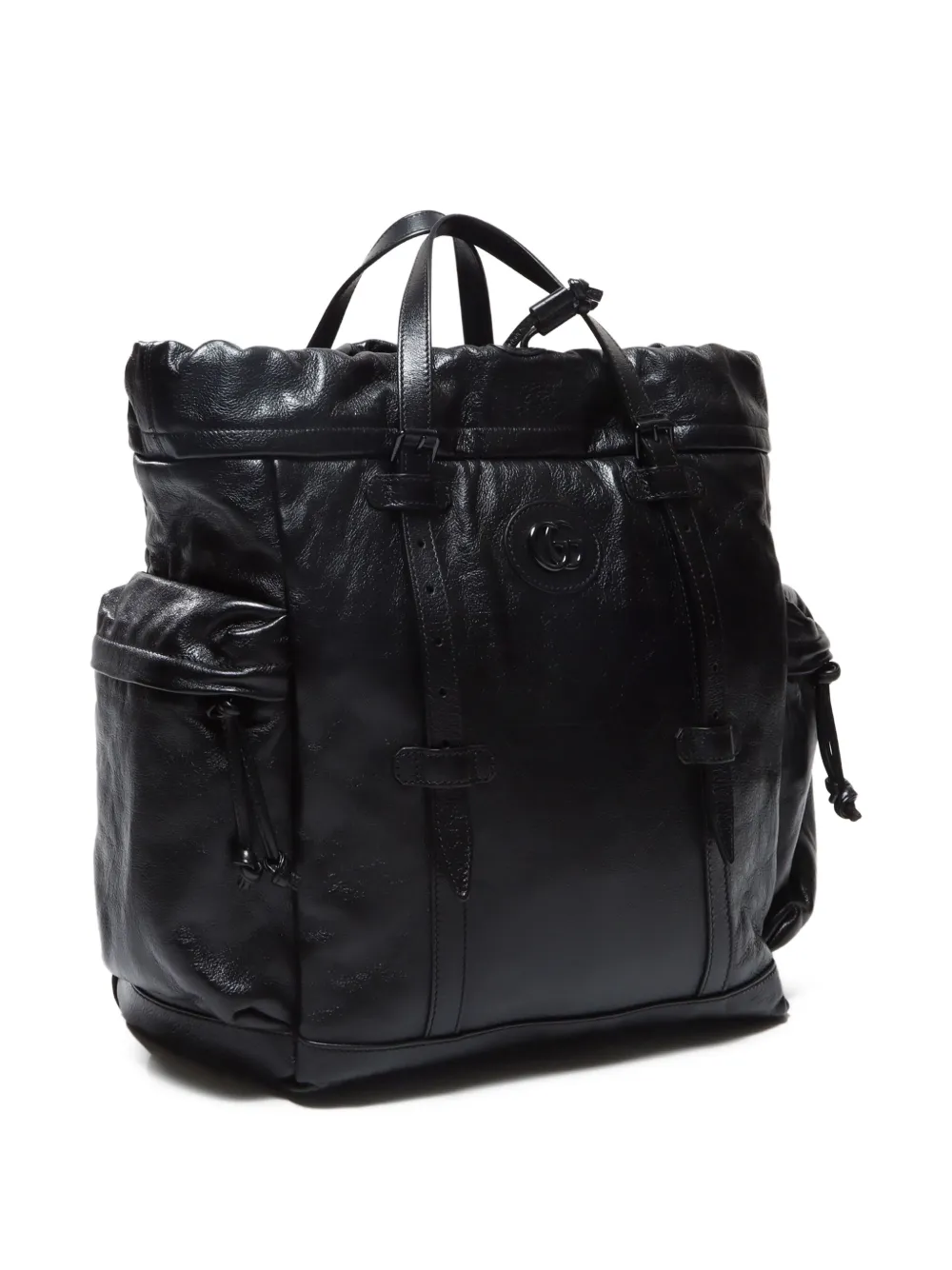 Pre-owned Gucci 2020 Gg Logo Tote Bag In Black