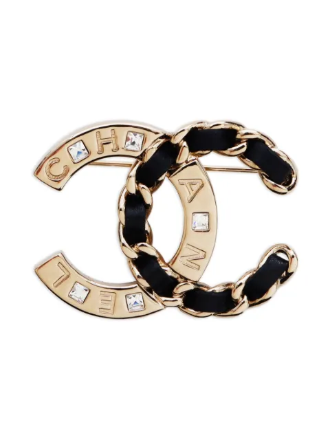 CHANEL Pre-Owned 2019 CC Logo-Kettenbrosche