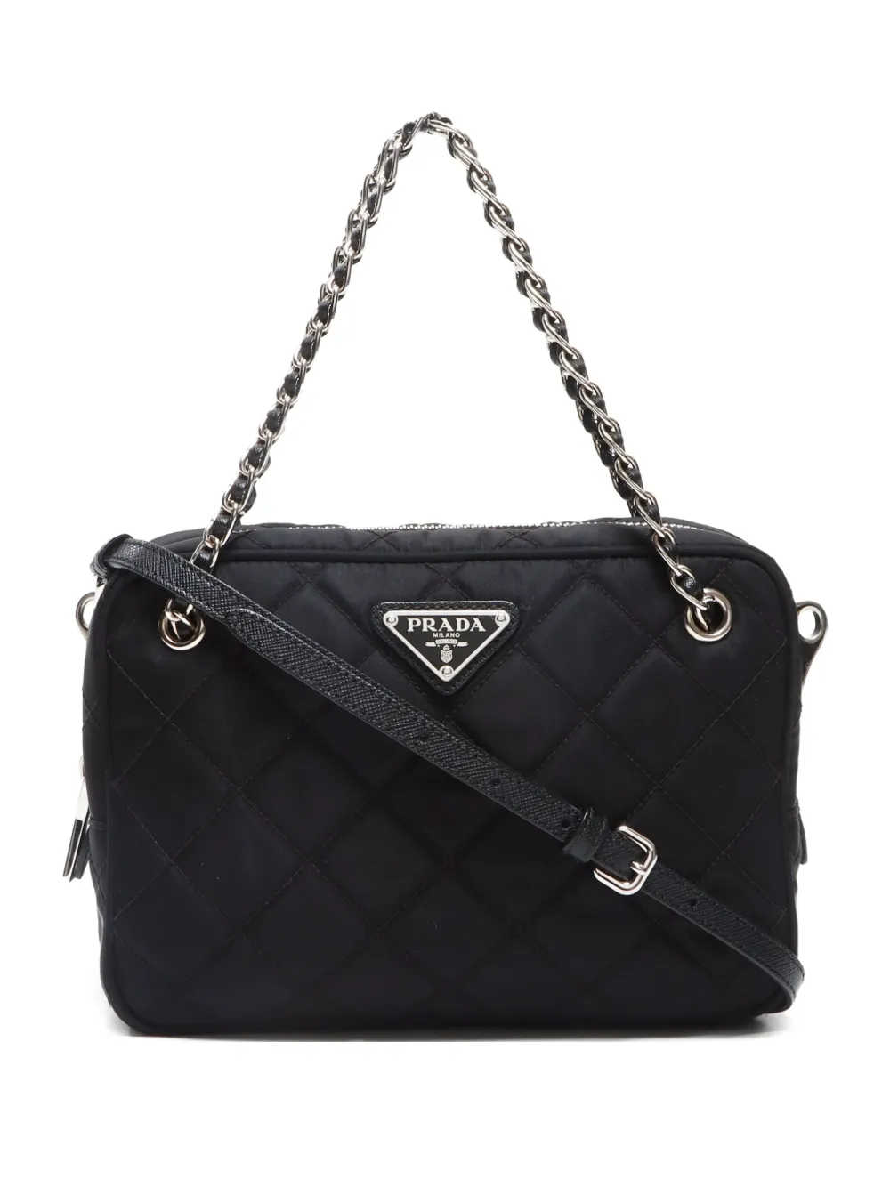 Prada Pre-Owned 2020s チェーン ショルダーバッグ - ブラック Prada Pre-Owned 2020s チェーン ショルダーバッグ - ブラック