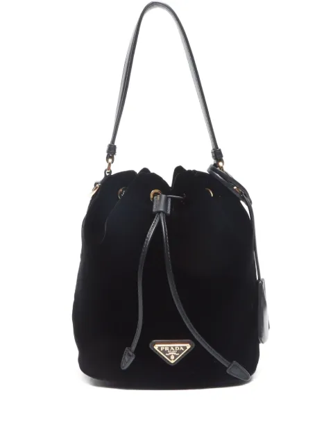 Prada Pre-Owned 2020-2024 velvet bucket bag