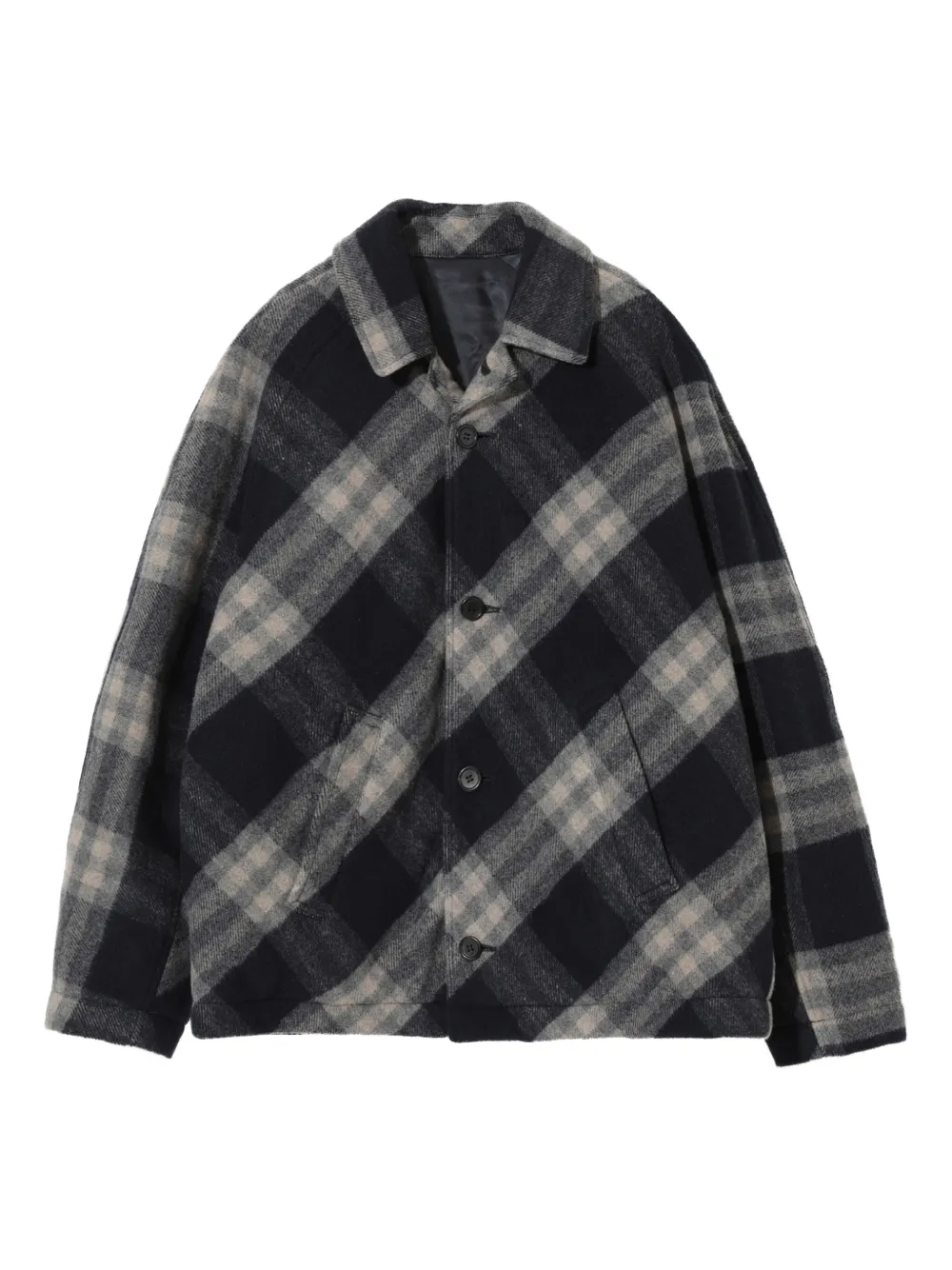 Undercover check-print shirt jacket | Blue | Image 1