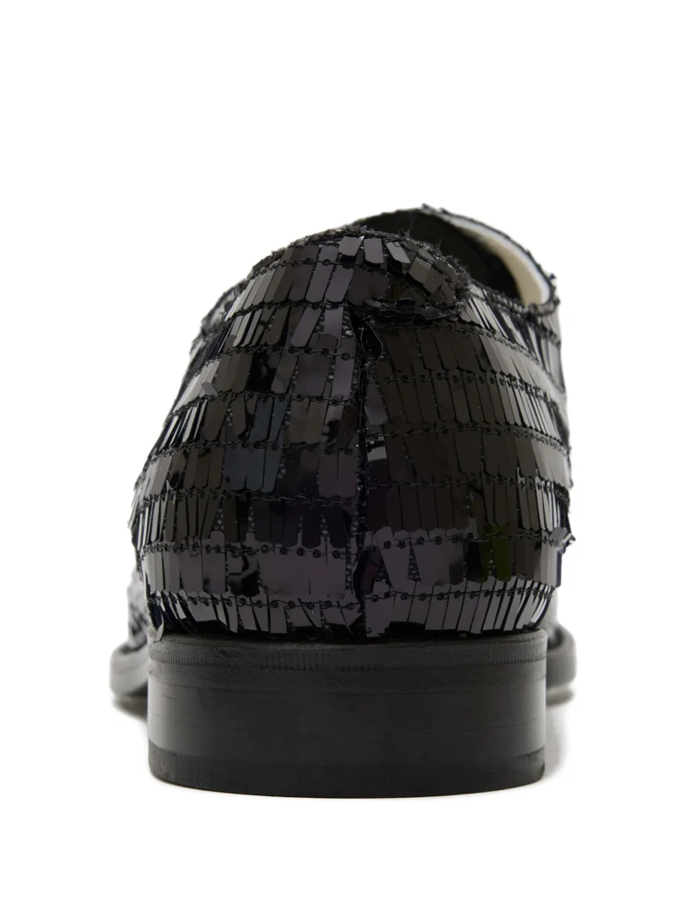 Undercover paillette-embellished lace-up shoes Black