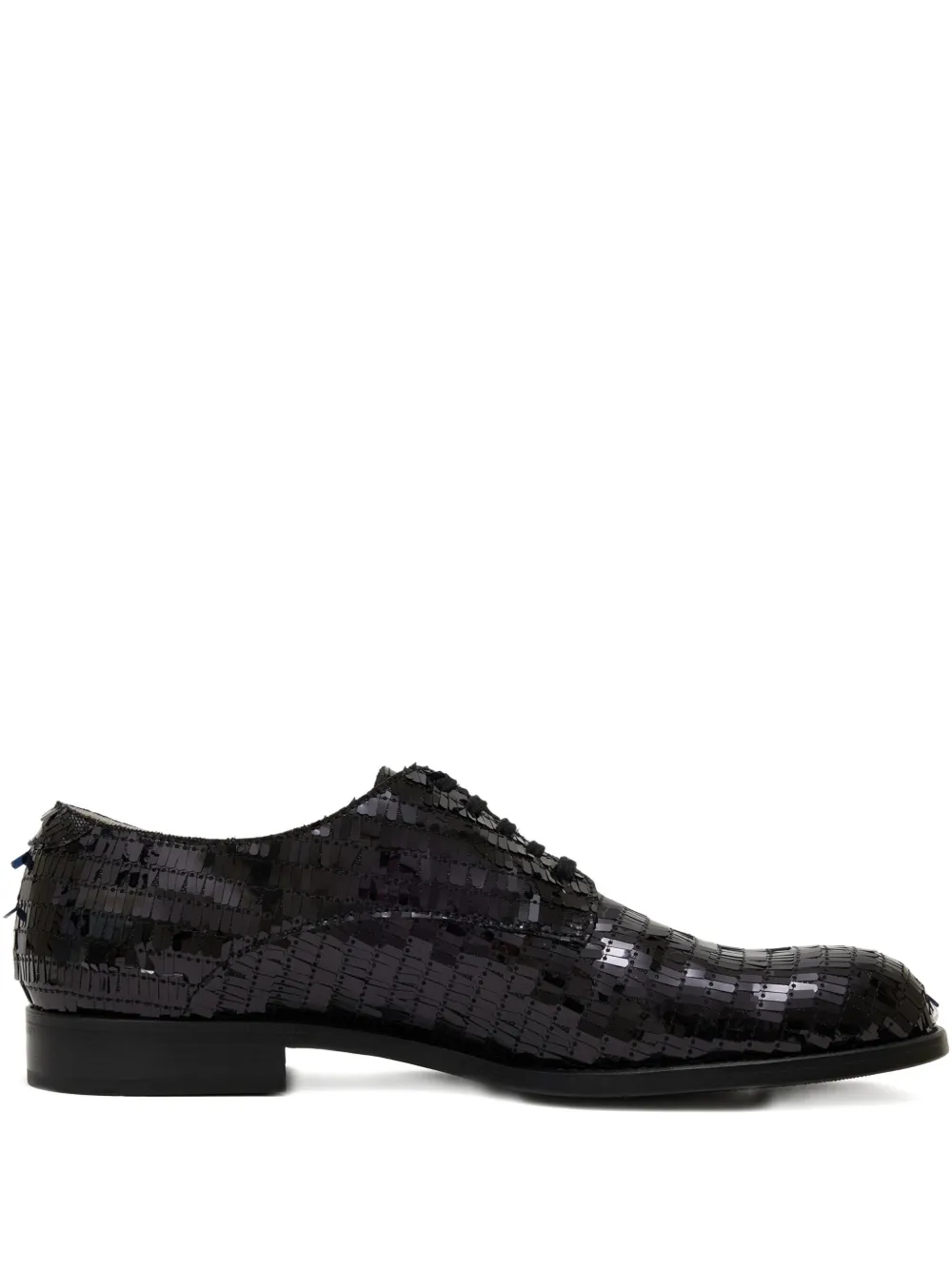 Undercover paillette-embellished lace-up shoes Black