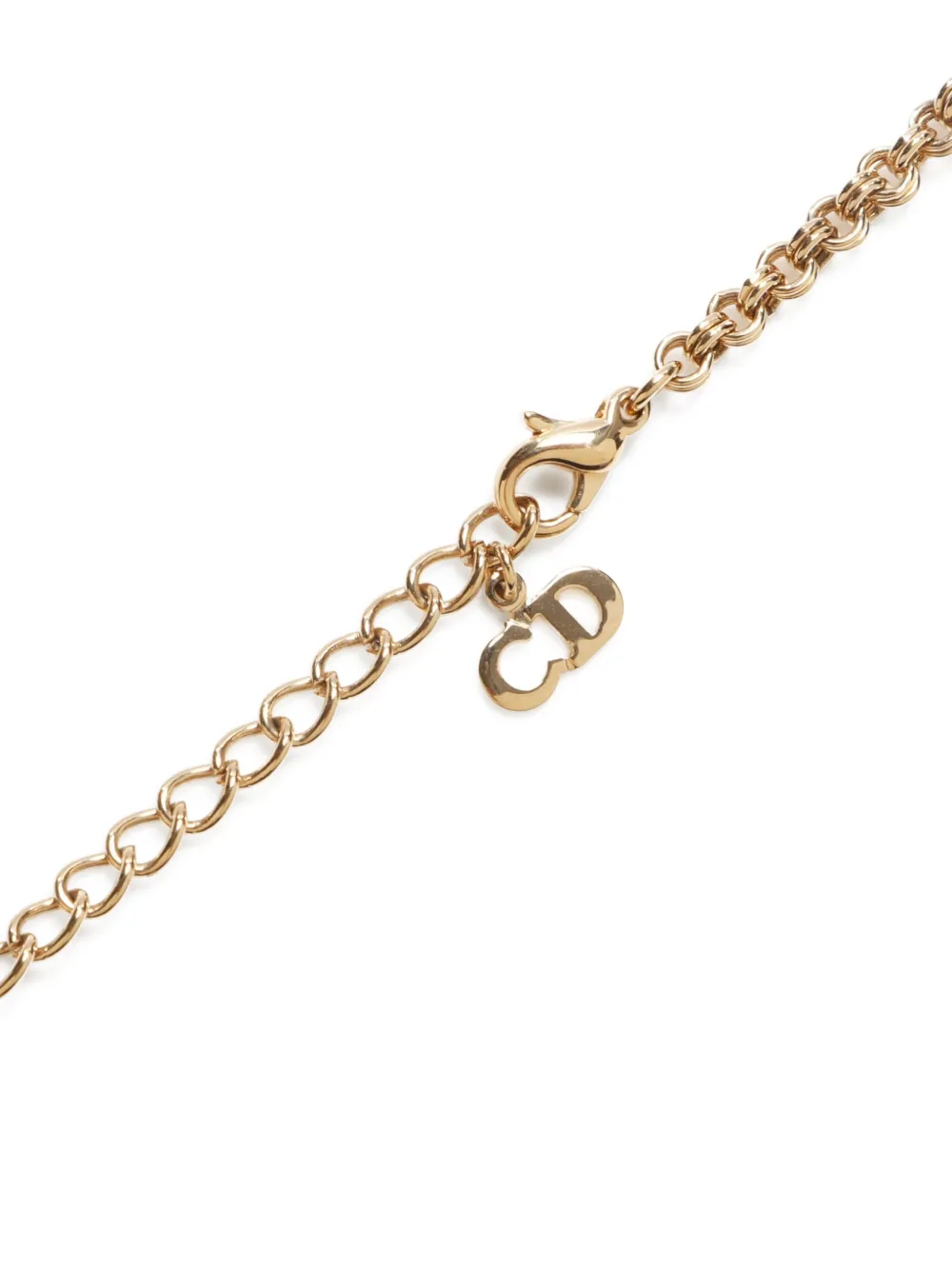 Pre-owned Dior 1990-2015 Cd Logo Pendant Necklace In Gold