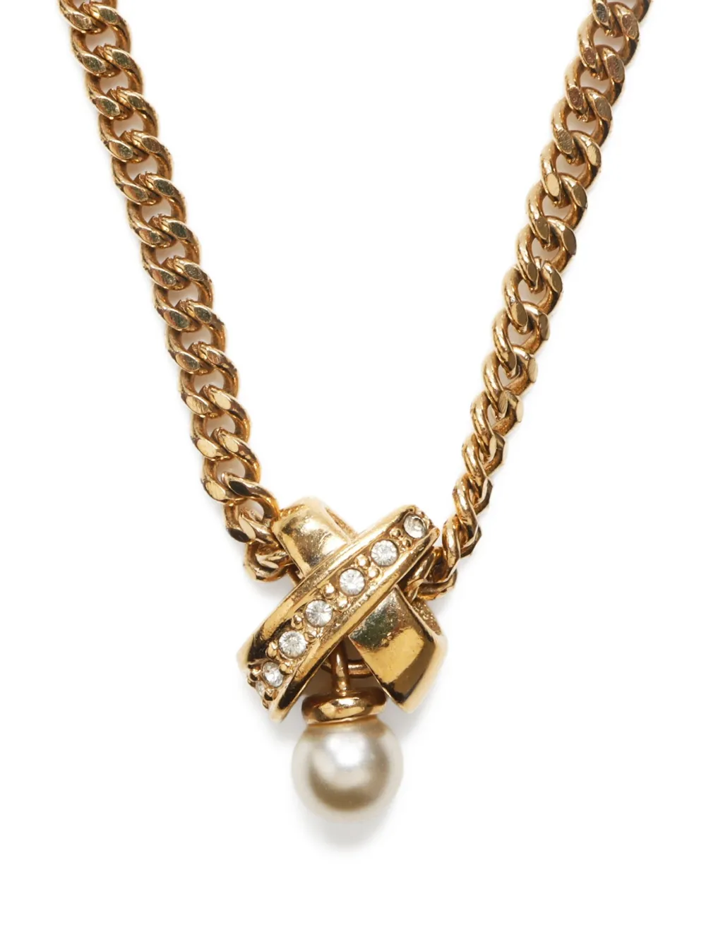 Pre-owned Dior 1990-2015 Pendant Necklace In Gold