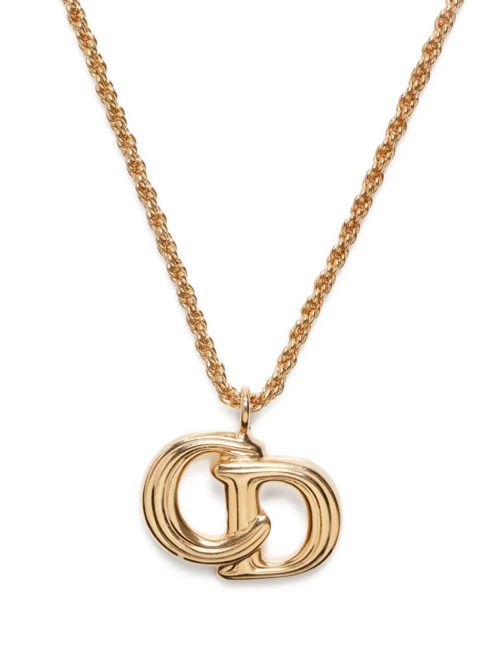 Christian Dior Pre-Owned 1990-2015 halsketting met logo - Goud
