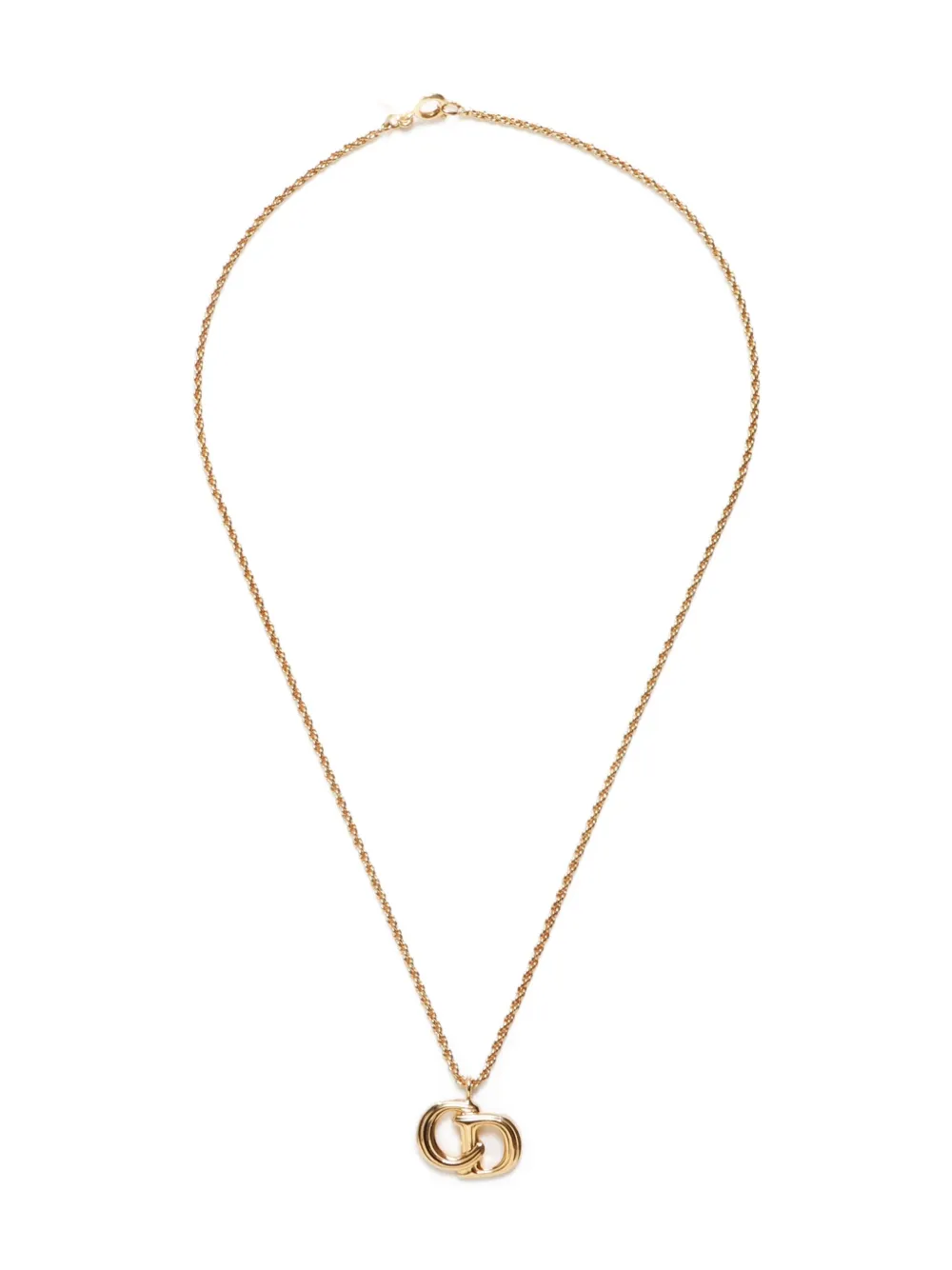 Christian Dior Pre-Owned 1990-2015 Halskette mit Logo - Gold