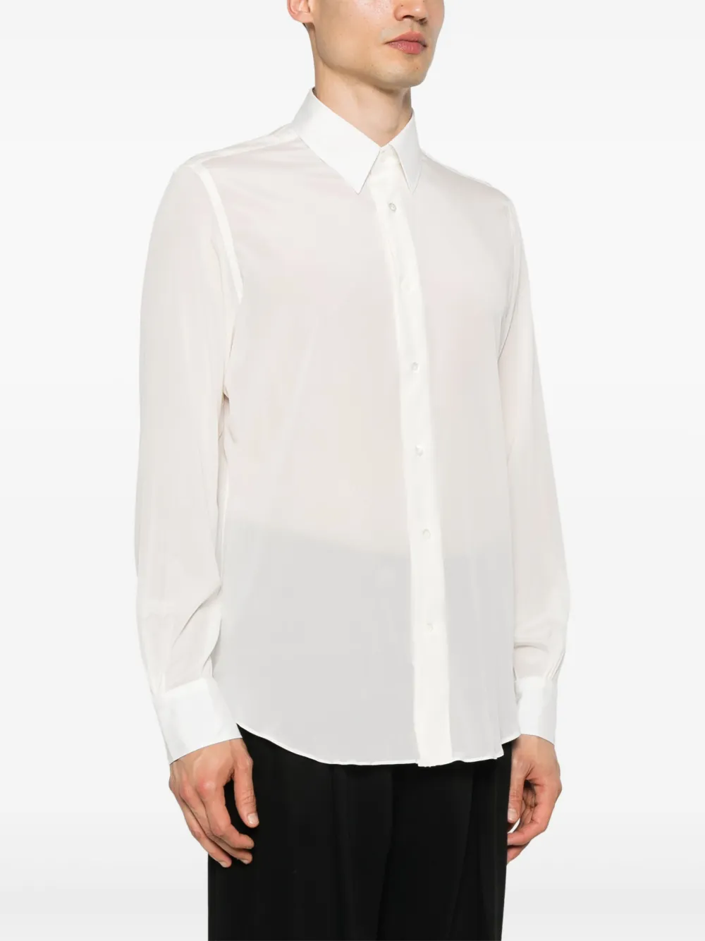 Mazzarelli Long-sleeve Shirt In White