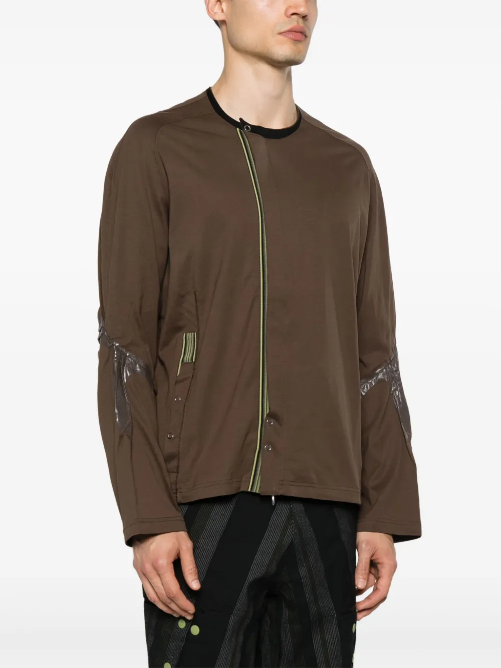 Kiko Kostadinov K-dart Jersey Jacket In Brown
