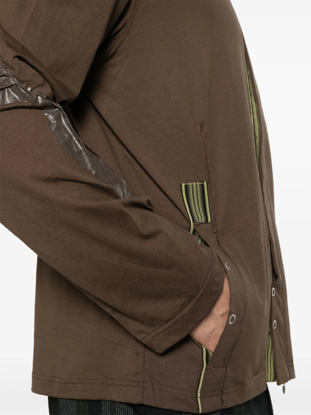 Kiko Kostadinov K-dart Jersey Jacket In Brown