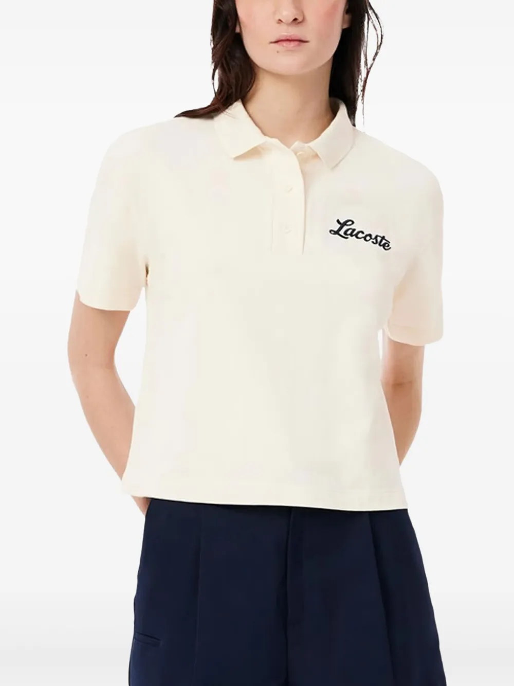 Lacoste Katoenen polotop Wit