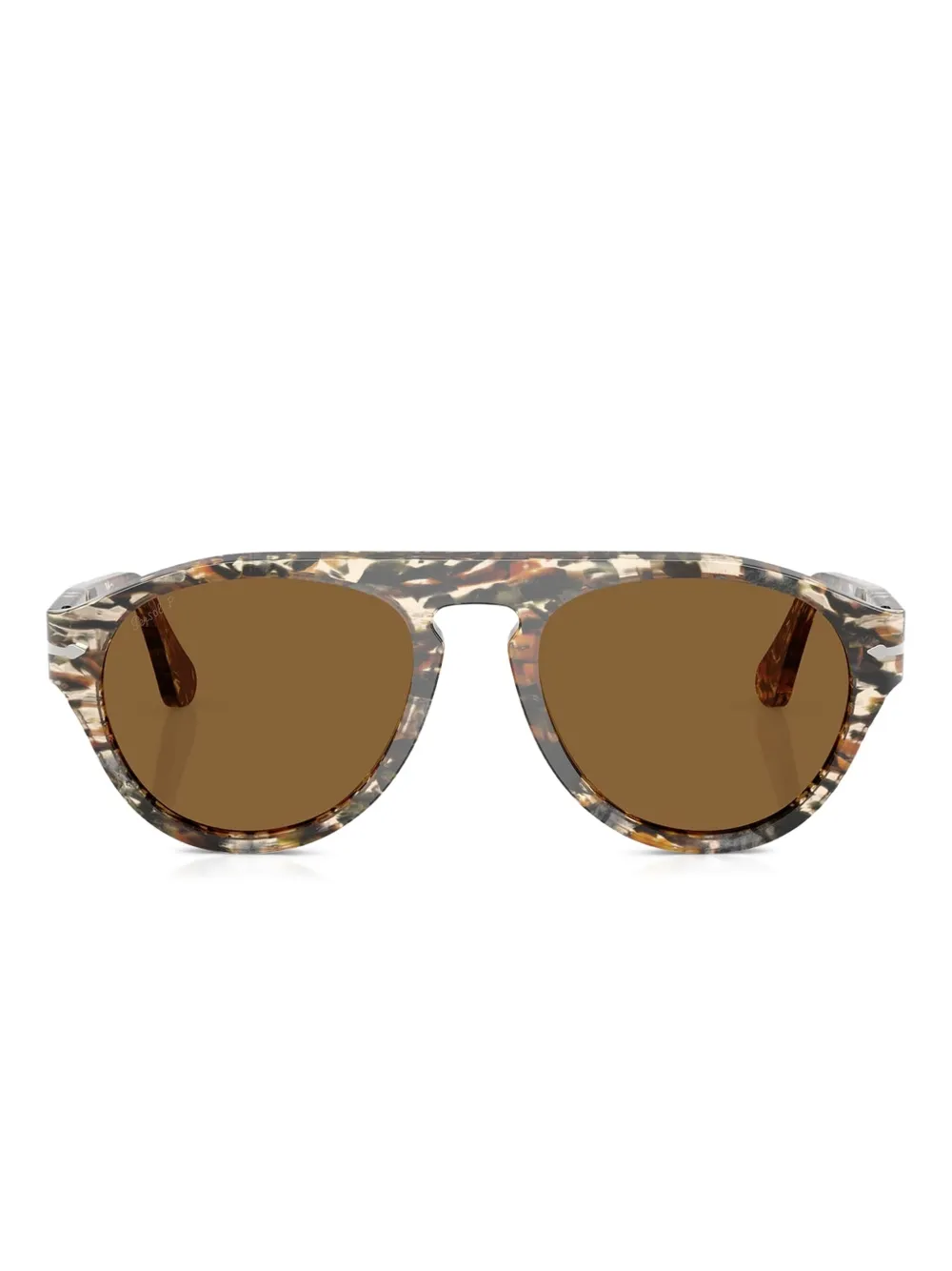 Persol Occhiali da sole con montatura stile pilota - Marrone