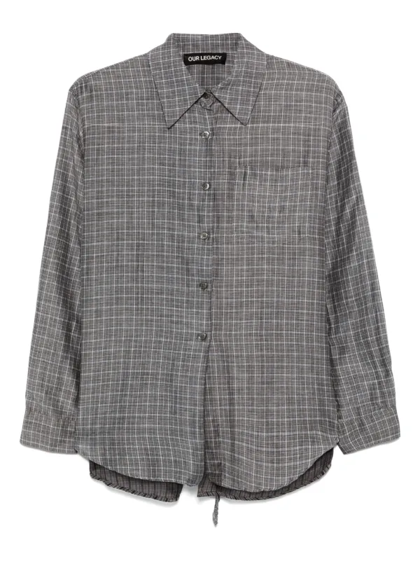【OUR LEGACY】 アドーンプリントコットン＆シルク混紡シャツ Our Legacy - Adorn Shirt Sea View Print Cotton Silk