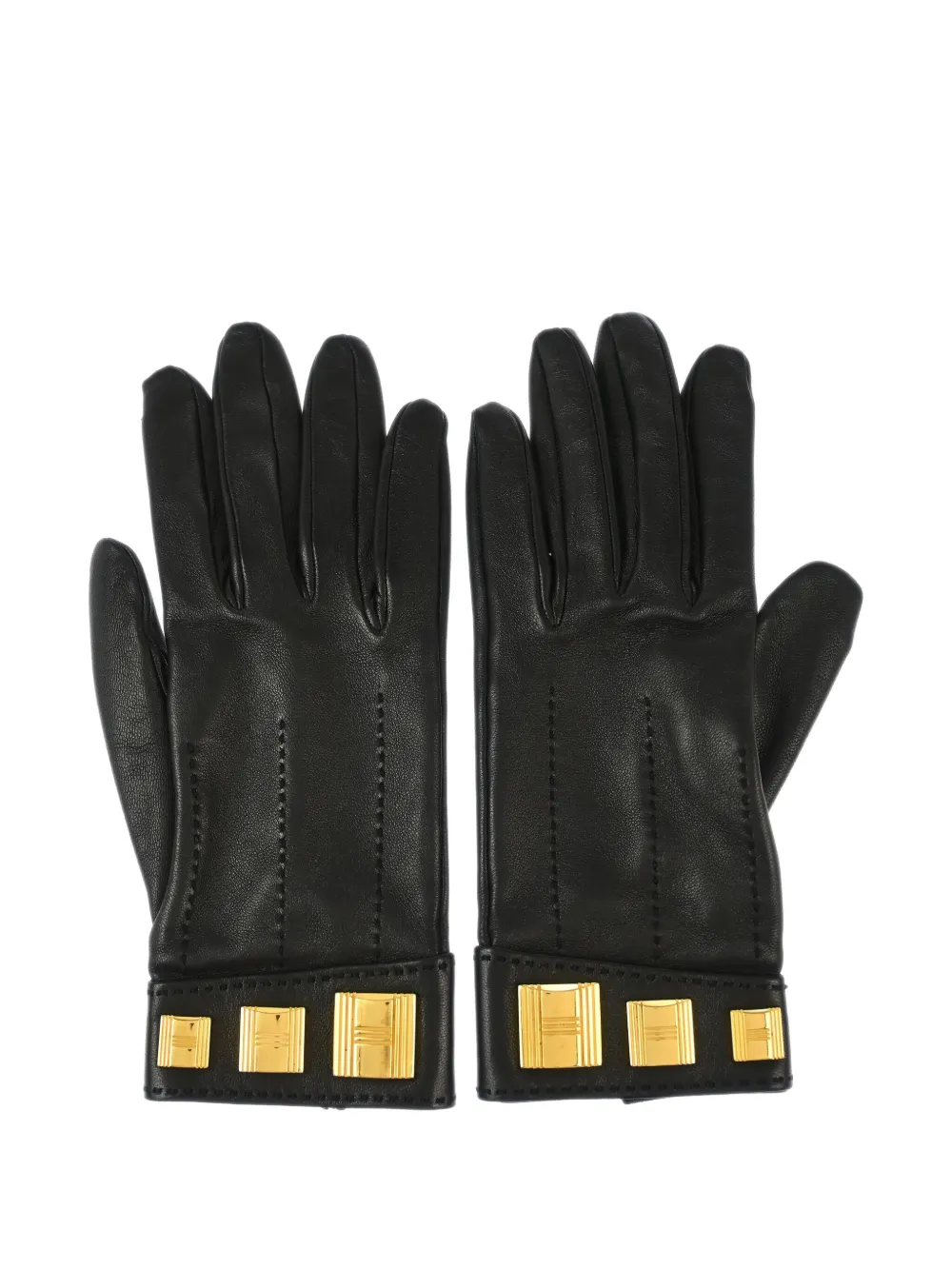 Hermès Pre-Owned 1990-2000s レザーグローブ - ブラック Hermès Pre-Owned 1990-2000s レザーグローブ - ブラック
