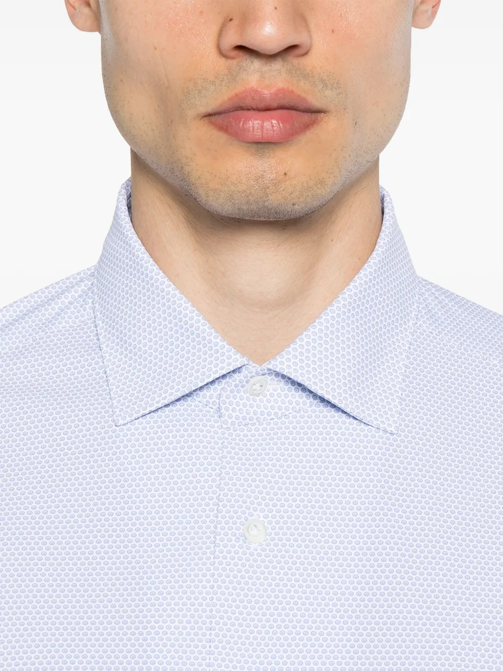 Mazzarelli Cotton Shirt In Blau
