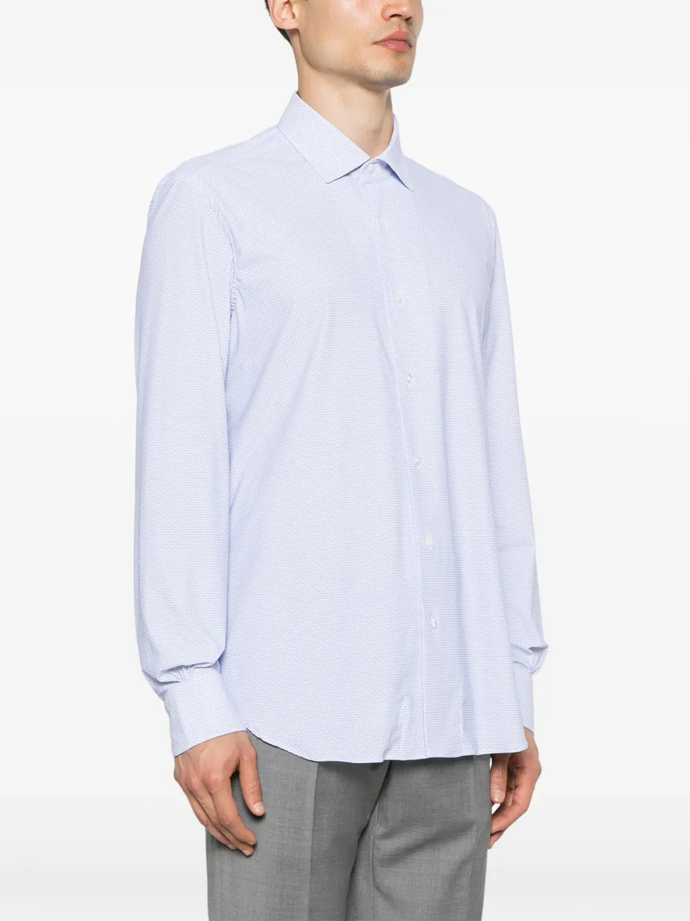 Mazzarelli Cotton Shirt In Blau