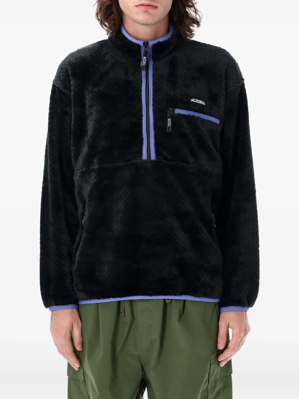 zip-front fleece pullover